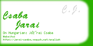 csaba jarai business card